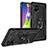 Custodia Silicone e Plastica Opaca Cover con Magnetico Anello Supporto MQ3 per Samsung Galaxy M51 Nero