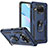 Custodia Silicone e Plastica Opaca Cover con Magnetico Anello Supporto MQ3 per Xiaomi Mi 10T Lite 5G Blu