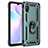 Custodia Silicone e Plastica Opaca Cover con Magnetico Anello Supporto MQ3 per Xiaomi Redmi 9AT