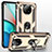Custodia Silicone e Plastica Opaca Cover con Magnetico Anello Supporto MQ3 per Xiaomi Redmi Note 9 5G