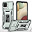 Custodia Silicone e Plastica Opaca Cover con Magnetico Anello Supporto MQ4 per Samsung Galaxy A12