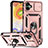 Custodia Silicone e Plastica Opaca Cover con Magnetico Anello Supporto MQ6 per Samsung Galaxy A04E