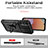 Custodia Silicone e Plastica Opaca Cover con Magnetico Anello Supporto MQ6 per Samsung Galaxy A14 5G
