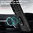 Custodia Silicone e Plastica Opaca Cover con Magnetico Anello Supporto MQ6 per Samsung Galaxy A25 5G