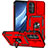 Custodia Silicone e Plastica Opaca Cover con Magnetico Anello Supporto MQ6 per Samsung Galaxy A25 5G Rosso