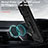 Custodia Silicone e Plastica Opaca Cover con Magnetico Anello Supporto MQ6 per Samsung Galaxy M02