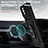 Custodia Silicone e Plastica Opaca Cover con Magnetico Anello Supporto MQ6 per Samsung Galaxy M32 4G