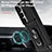 Custodia Silicone e Plastica Opaca Cover con Magnetico Anello Supporto MQ6 per Samsung Galaxy S23 Plus 5G
