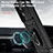 Custodia Silicone e Plastica Opaca Cover con Magnetico Anello Supporto MQ6 per Samsung Galaxy S23 Ultra 5G