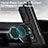 Custodia Silicone e Plastica Opaca Cover con Magnetico Anello Supporto MQ6 per Samsung Galaxy Z Fold3 5G