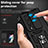 Custodia Silicone e Plastica Opaca Cover con Magnetico Anello Supporto MQ6 per Samsung Galaxy Z Fold4 5G