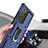 Custodia Silicone e Plastica Opaca Cover con Magnetico Anello Supporto N03 per Samsung Galaxy Note 20 Ultra 5G