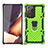 Custodia Silicone e Plastica Opaca Cover con Magnetico Anello Supporto N03 per Samsung Galaxy Note 20 Ultra 5G Verde Pastello