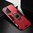 Custodia Silicone e Plastica Opaca Cover con Magnetico Anello Supporto N06 per Samsung Galaxy Note 20 5G