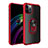 Custodia Silicone e Plastica Opaca Cover con Magnetico Anello Supporto per Apple iPhone 12 Pro Max Rosso