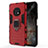 Custodia Silicone e Plastica Opaca Cover con Magnetico Anello Supporto per Huawei Enjoy 20 Plus 5G Rosso