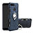 Custodia Silicone e Plastica Opaca Cover con Magnetico Anello Supporto per Huawei Enjoy 8e Blu
