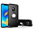 Custodia Silicone e Plastica Opaca Cover con Magnetico Anello Supporto per Huawei Mate 20 Pro Nero