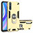 Custodia Silicone e Plastica Opaca Cover con Magnetico Anello Supporto per Huawei Y8p