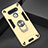 Custodia Silicone e Plastica Opaca Cover con Magnetico Anello Supporto per LG K51 Oro