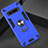 Custodia Silicone e Plastica Opaca Cover con Magnetico Anello Supporto per LG V60 ThinQ 5G Cielo Blu