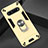 Custodia Silicone e Plastica Opaca Cover con Magnetico Anello Supporto per LG V60 ThinQ 5G Oro