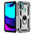 Custodia Silicone e Plastica Opaca Cover con Magnetico Anello Supporto per Motorola Moto E20