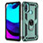 Custodia Silicone e Plastica Opaca Cover con Magnetico Anello Supporto per Motorola Moto E30