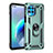 Custodia Silicone e Plastica Opaca Cover con Magnetico Anello Supporto per Motorola Moto Edge S 5G