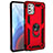 Custodia Silicone e Plastica Opaca Cover con Magnetico Anello Supporto per Motorola Moto G Stylus (2021) Rosso