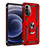 Custodia Silicone e Plastica Opaca Cover con Magnetico Anello Supporto per Motorola Moto G71s 5G