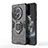 Custodia Silicone e Plastica Opaca Cover con Magnetico Anello Supporto per OnePlus 12R 5G