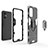 Custodia Silicone e Plastica Opaca Cover con Magnetico Anello Supporto per OnePlus Nord N20 5G
