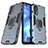 Custodia Silicone e Plastica Opaca Cover con Magnetico Anello Supporto per Oppo Reno4 4G