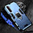 Custodia Silicone e Plastica Opaca Cover con Magnetico Anello Supporto per Realme 6 Pro Blu