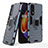 Custodia Silicone e Plastica Opaca Cover con Magnetico Anello Supporto per Realme 7