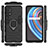 Custodia Silicone e Plastica Opaca Cover con Magnetico Anello Supporto per Realme X7 5G