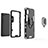 Custodia Silicone e Plastica Opaca Cover con Magnetico Anello Supporto per Samsung Galaxy A01 Core