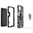 Custodia Silicone e Plastica Opaca Cover con Magnetico Anello Supporto per Samsung Galaxy A12