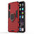 Custodia Silicone e Plastica Opaca Cover con Magnetico Anello Supporto per Samsung Galaxy A30S Rosso