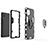Custodia Silicone e Plastica Opaca Cover con Magnetico Anello Supporto per Samsung Galaxy A42 5G