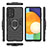 Custodia Silicone e Plastica Opaca Cover con Magnetico Anello Supporto per Samsung Galaxy A73 5G