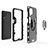 Custodia Silicone e Plastica Opaca Cover con Magnetico Anello Supporto per Samsung Galaxy F22 4G