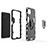 Custodia Silicone e Plastica Opaca Cover con Magnetico Anello Supporto per Samsung Galaxy F42 5G