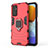 Custodia Silicone e Plastica Opaca Cover con Magnetico Anello Supporto per Samsung Galaxy M23 5G