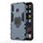 Custodia Silicone e Plastica Opaca Cover con Magnetico Anello Supporto per Samsung Galaxy M30
