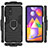 Custodia Silicone e Plastica Opaca Cover con Magnetico Anello Supporto per Samsung Galaxy M31s