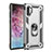 Custodia Silicone e Plastica Opaca Cover con Magnetico Anello Supporto per Samsung Galaxy Note 10 Plus