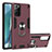 Custodia Silicone e Plastica Opaca Cover con Magnetico Anello Supporto per Samsung Galaxy Note 20 5G