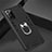 Custodia Silicone e Plastica Opaca Cover con Magnetico Anello Supporto per Samsung Galaxy Note 20 5G Nero